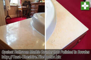 Marble Bathroom Counter tops Before and After Polishing Bowden