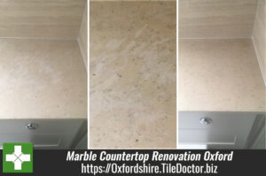 Etched Marble Tiled Countertop Renovation Oxford